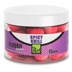 R Hutchinson Fluoro Pop Ups 15mm, Spicy Krill
