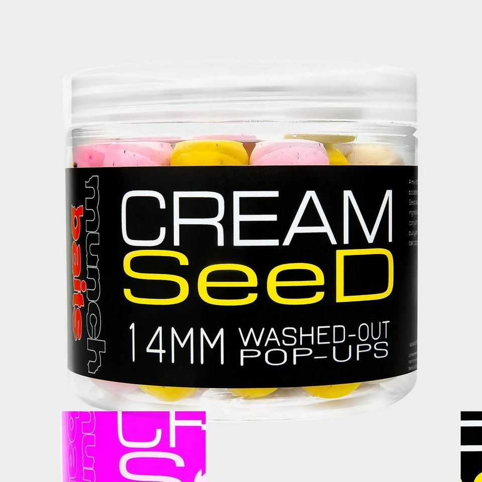 Munch Baits Cream Seed Wshd Out Pop Ups 14mm 1 Munch Baits Cream Seed Wshd Out Pop Ups 14mm