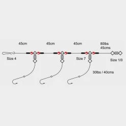 TRONIX 3 Hook Flapper 3 Up (Size 1/0)